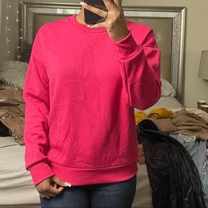 pink sweatshirt